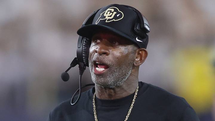 Sep 3, 2026; Atlanta, Georgia, USA; Colorado Buffaloes head coach Deion Sanders reacts in the first half against the Georgia Tech Yellow Jackets at Bobby Dodd Stadium at Hyundai Field. Mandatory Credit: Brett Davis-Imagn Images Sep 3, 2026; Atlanta, Georgia, USA; Colorado Buffaloes head coach Deion Sanders reacts in the first half against the Georgia Tech Yellow Jackets at Bobby Dodd Stadium at Hyundai Field. Mandatory Credit: Brett Davis-Imagn Images
