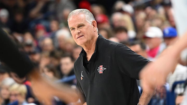 San Diego State Aztecs head coach Brian Dutcher. San Diego State Aztecs head coach Brian Dutcher.