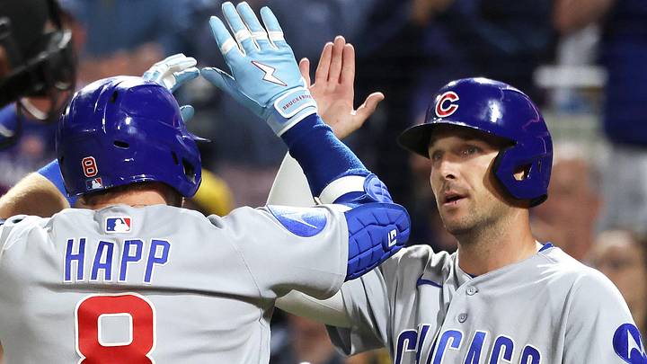 May 28, 2026; Pittsburgh, Pennsylvania, USA; Chicago Cubs third baseman Alex Bregman (right) congratulates left fielder Ian Happ (8) on his two run home run against the Pittsburgh Pirates during the eighth inning at PNC Park. Mandatory Credit: Charles LeClaire-Imagn Images May 28, 2026; Pittsburgh, Pennsylvania, USA; Chicago Cubs third baseman Alex Bregman (right) congratulates left fielder Ian Happ (8) on his two run home run against the Pittsburgh Pirates during the eighth inning at PNC Park. Mandatory Credit: Charles LeClaire-Imagn Images