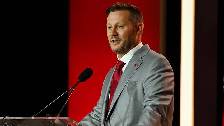 Arkansas Razorbacks coach Ryan Silverfield speaks to media members at 2026 SEC Media Days in Tampa. Arkansas Razorbacks coach Ryan Silverfield speaks to media members at 2026 SEC Media Days in Tampa.