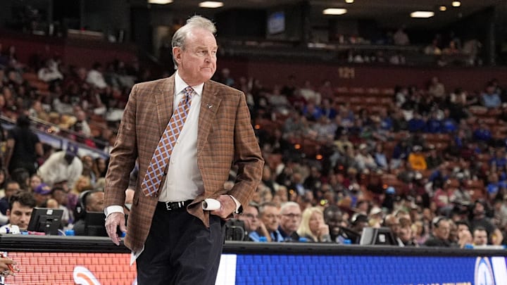 Texas Longhorns head coach Vic Schaefer during the second half against the LSU Lady Tigers.