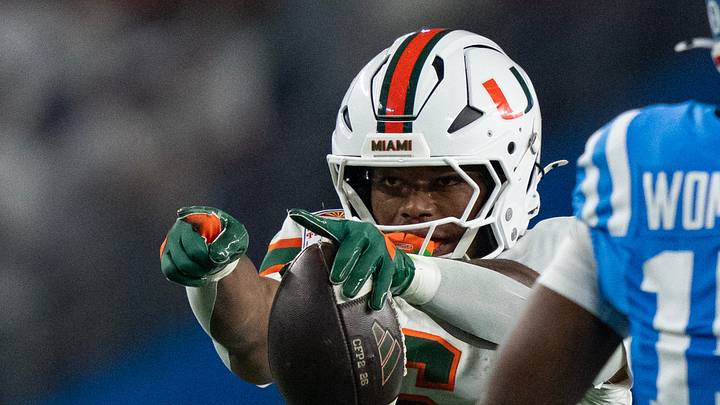 Miami Hurricanes running back CharMar Brown (6) celebrates a play during the CFP Fiesta Bowl against Ole Miss at the State Farm Stadium, in Glendale, Ariz., on Thursday, Jan. 8, 2026. Miami Hurricanes running back CharMar Brown (6) celebrates a play during the CFP Fiesta Bowl against Ole Miss at the State Farm Stadium, in Glendale, Ariz., on Thursday, Jan. 8, 2026.