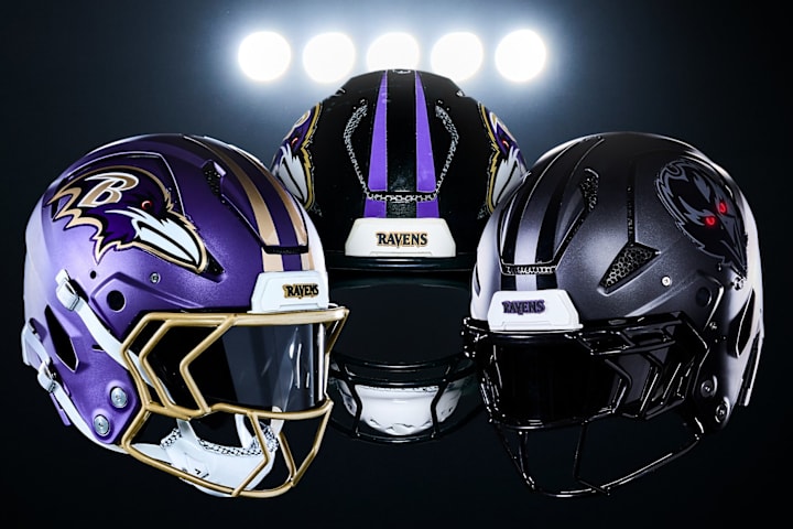 Ravens helmets.