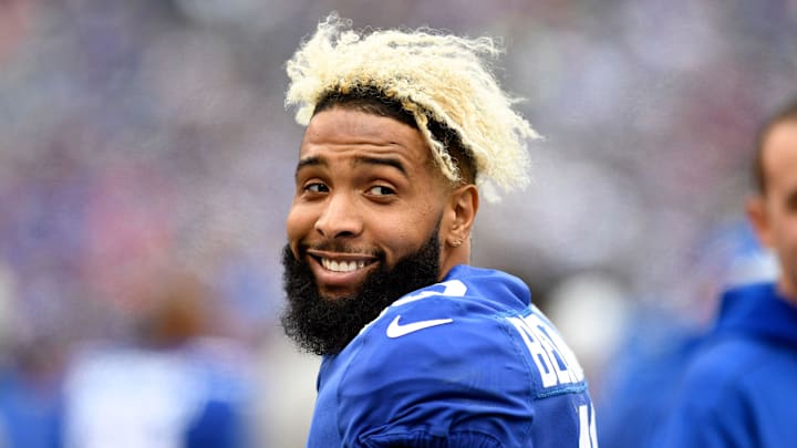 Odell Beckham Jr. spoke with Giants coach John Harbaugh about potentially joining the team.