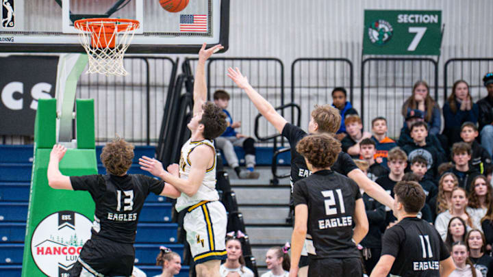 Medomak Valley's Kollin Donlin is a force on the inside. Medomak Valley's Kollin Donlin is a force on the inside.