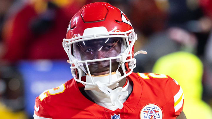 Jan 26, 2025; Kansas City, MO, USA; Kansas City Chiefs cornerback Joshua Williams (2) against the Buffalo Bills in the AFC Championship game at GEHA Field at Arrowhead Stadium. Mandatory Credit: Mark J. Rebilas-Imagn Images Jan 26, 2025; Kansas City, MO, USA; Kansas City Chiefs cornerback Joshua Williams (2) against the Buffalo Bills in the AFC Championship game at GEHA Field at Arrowhead Stadium. Mandatory Credit: Mark J. Rebilas-Imagn Images