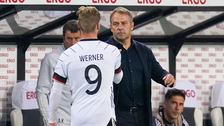 Hansi Flick mit Timo Werner