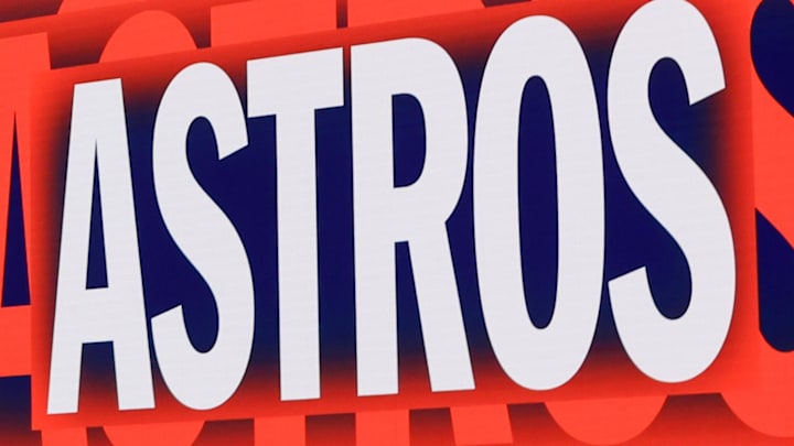 Jul 13, 2025; Atlanta, GA, USA; MLB Commissioner Rob Manfred announces the pick for the Houston Astros during the MLB Draft at The Coca-Cola Roxy. Jul 13, 2025; Atlanta, GA, USA; MLB Commissioner Rob Manfred announces the pick for the Houston Astros during the MLB Draft at The Coca-Cola Roxy.