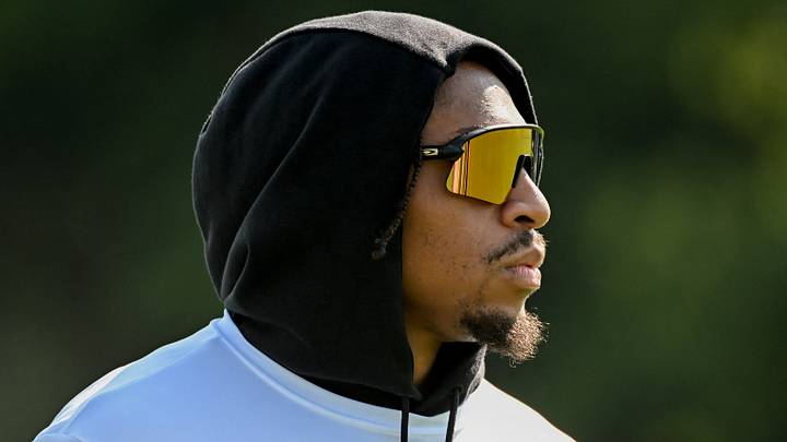 Indianapolis Colts running back Jonathan Taylor at training camp Indianapolis Colts running back Jonathan Taylor at training camp