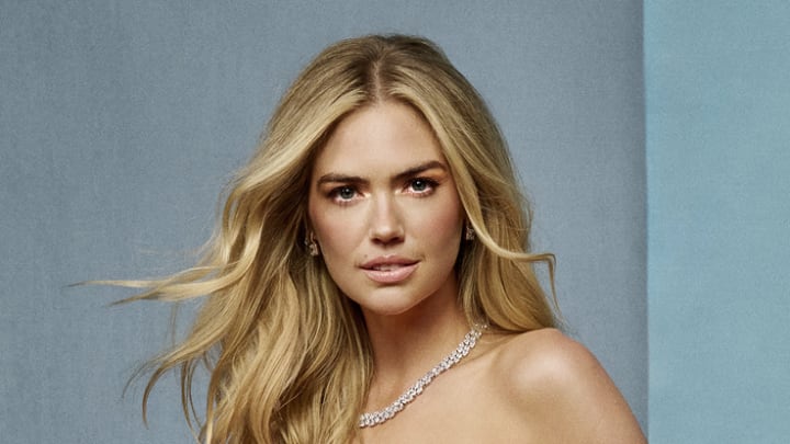 Kate Upton was photographed by Yu Tsai in Hollywood, Fla. Dress by Maria Lucia Hohan. Shoes by Giuseppe Zanotti. Jewelry by Charlie Lapson.