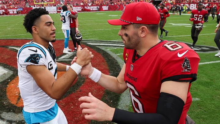 Bryce Young is challenging Baker Mayfield's spot as the best quarterback in the NFC South. Bryce Young is challenging Baker Mayfield's spot as the best quarterback in the NFC South.