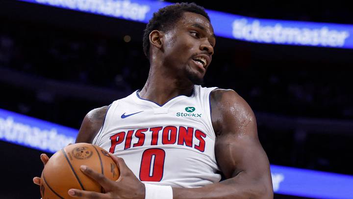 May 7, 2026; Detroit, Michigan, USA; Detroit Pistons center Jalen Duren (0) grabs the rebound in the first half against the Cleveland Cavaliers during game two of the second round of the 2026 NBA Playoffs at Little Caesars Arena. Mandatory Credit: Rick Osentoski-Imagn Images May 7, 2026; Detroit, Michigan, USA; Detroit Pistons center Jalen Duren (0) grabs the rebound in the first half against the Cleveland Cavaliers during game two of the second round of the 2026 NBA Playoffs at Little Caesars Arena. Mandatory Credit: Rick Osentoski-Imagn Images