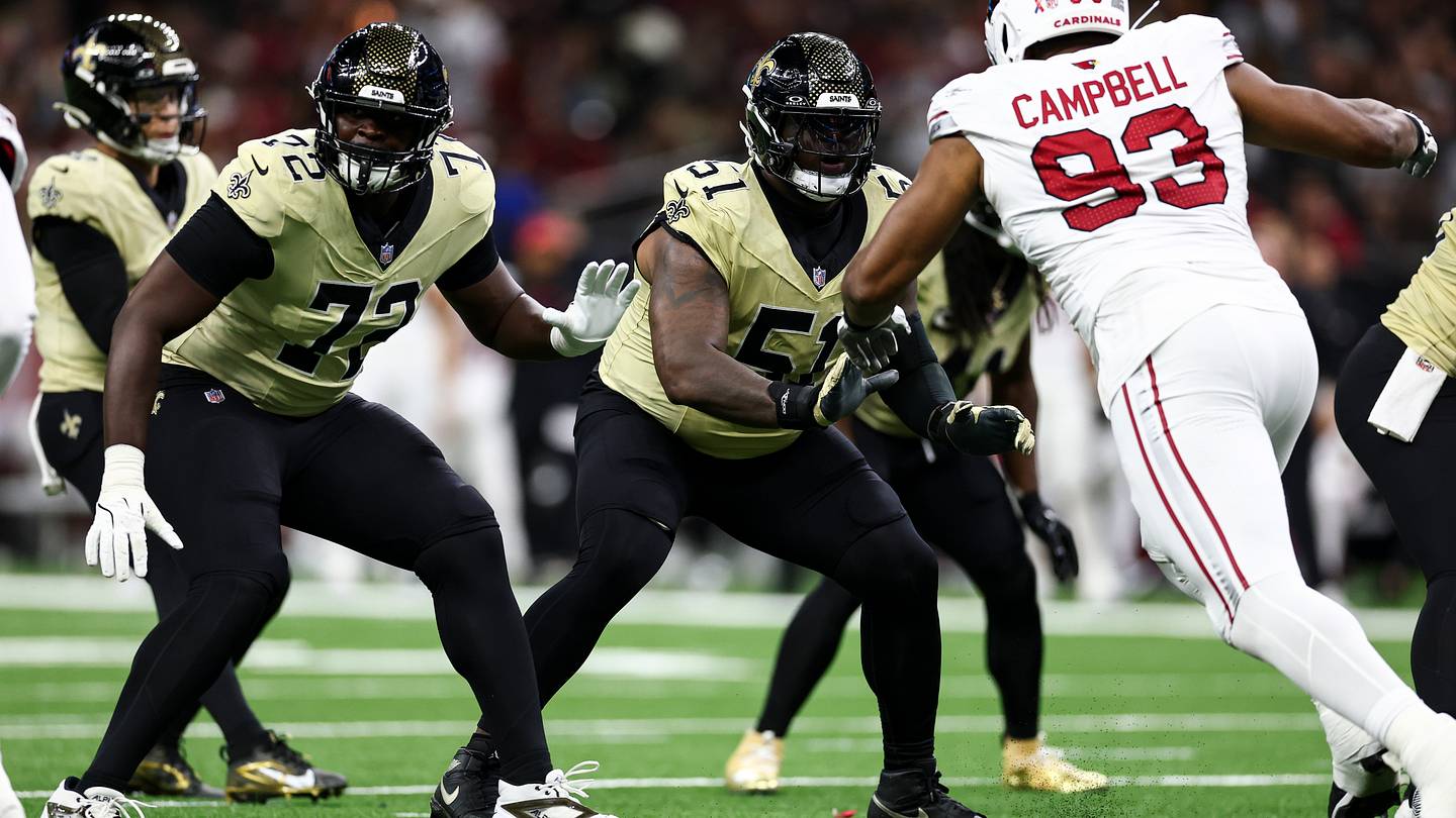 Saints finally field full starting o-line for first time in 2025