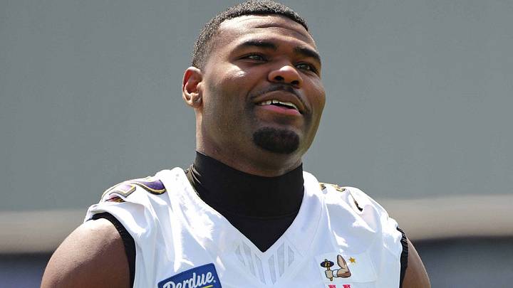 Baltimore Ravens linebacker Trenton Simpson