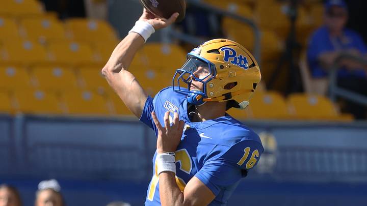 Sep 26, 2026; Pittsburgh, Pennsylvania, USA; Pittsburgh Panthers quarterback Corey Dailey (16) passes against the Bucknell Bison during the fourth quarter at Acrisure Stadium. Mandatory Credit: Charles LeClaire-Imagn Images Sep 26, 2026; Pittsburgh, Pennsylvania, USA; Pittsburgh Panthers quarterback Corey Dailey (16) passes against the Bucknell Bison during the fourth quarter at Acrisure Stadium. Mandatory Credit: Charles LeClaire-Imagn Images