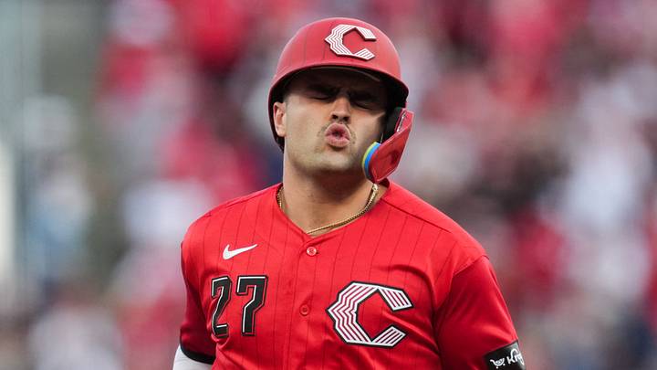 Cincinnati Reds first baseman Sal Stewart (27) runs the bases