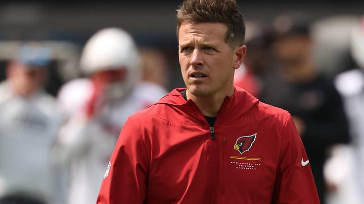 Sep 13, 2026; Inglewood, California, USA;  Arizona Cardinals head coach Mike LaFleur on the field prior to a game against the Los Angeles Chargers at SoFi Stadium.  Mandatory Credit: Kiyoshi Mio-Imagn Images