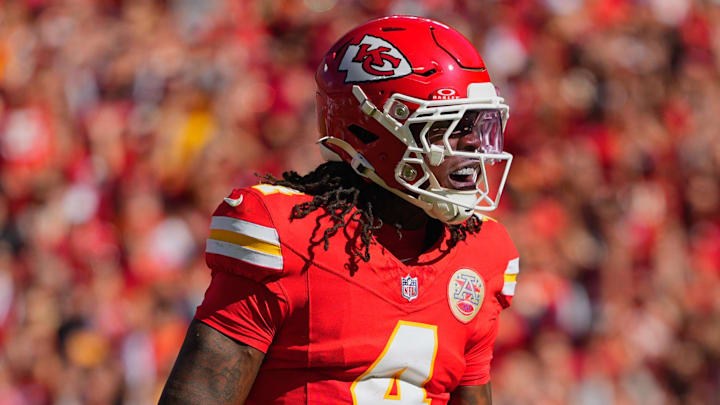 Chiefs receiver Rashee Rice scored a touchdown on his first drive back from serving a suspension.