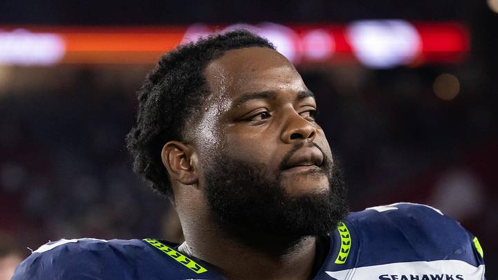 Seattle Seahawks guard Anthony Bradford stands on the sidelines