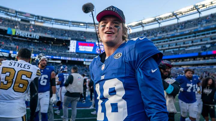 J.J. McCarthy had a historic fourth quarter for the Giants in Week 6 against the Saints. J.J. McCarthy had a historic fourth quarter for the Giants in Week 6 against the Saints.