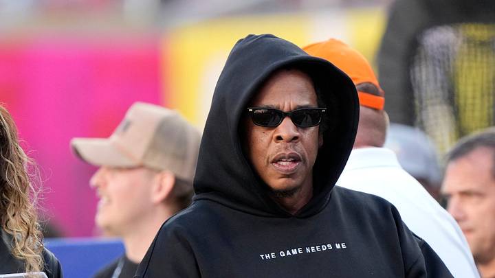 Jay-Z before Super Bowl LX between the Seattle Seahawks and the New England Patriots at Levi's Stadium. Jay-Z before Super Bowl LX between the Seattle Seahawks and the New England Patriots at Levi's Stadium.