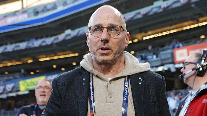 New York Yankees general manager Brian Cashman walks on the field before game three of the 2024 MLB World Series between the New York Yankees and the Los Angeles Dodgers at Yankee Stadium. Mandatory Credit: Brad Penner-Imagn Images New York Yankees general manager Brian Cashman walks on the field before game three of the 2024 MLB World Series between the New York Yankees and the Los Angeles Dodgers at Yankee Stadium. Mandatory Credit: Brad Penner-Imagn Images