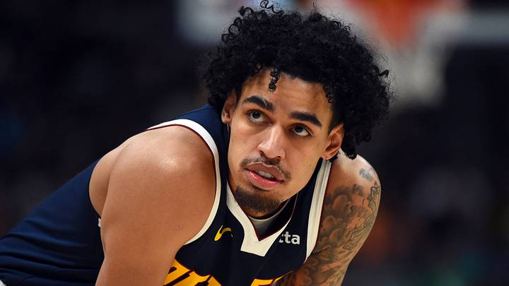 Feb 25, 2026; Denver, Colorado, USA; Denver Nuggets guard Julian Strawther (3) during the second half against the Boston Celtics at Ball Arena. Mandatory Credit: Christopher Hanewinckel-Imagn Images Feb 25, 2026; Denver, Colorado, USA; Denver Nuggets guard Julian Strawther (3) during the second half against the Boston Celtics at Ball Arena. Mandatory Credit: Christopher Hanewinckel-Imagn Images