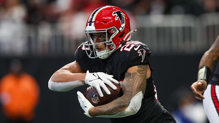 Atlanta Falcons running back Tyler Allgeier teams with Bijan Robinson to form arguably the NFL's best RB tandem. Atlanta Falcons running back Tyler Allgeier teams with Bijan Robinson to form arguably the NFL's best RB tandem.