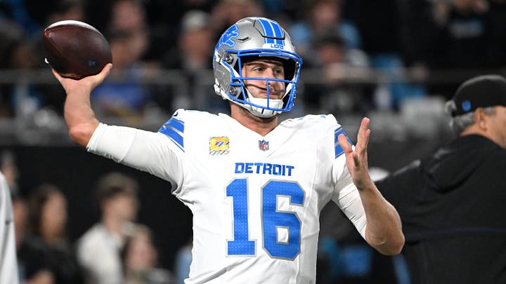 Oct 4, 2026; Charlotte, North Carolina, USA; Detroit Lions quarterback Jared Goff (16) warms up before the game against the Carolina Panthers at Bank of America Stadium. Mandatory Credit: Bob Donnan-Imagn Images Oct 4, 2026; Charlotte, North Carolina, USA; Detroit Lions quarterback Jared Goff (16) warms up before the game against the Carolina Panthers at Bank of America Stadium. Mandatory Credit: Bob Donnan-Imagn Images
