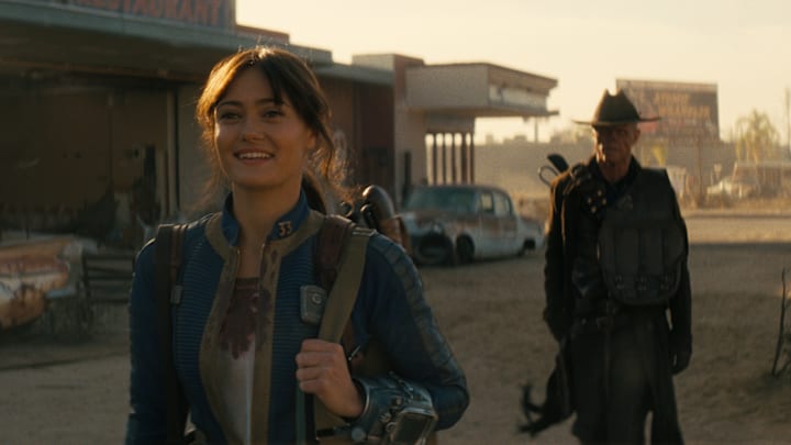 Ella Purnell and Walton Goggins in Fallout season 2.