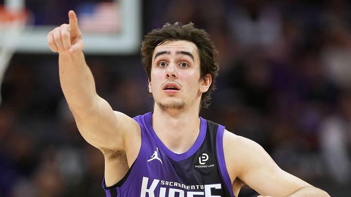 Apr 3, 2026; Sacramento, California, USA; Sacramento Kings center Maxime Raynaud (42) during the fourth quarter against the New Orleans Pelicans at Golden 1 Center. Mandatory Credit: Darren Yamashita-Imagn Images