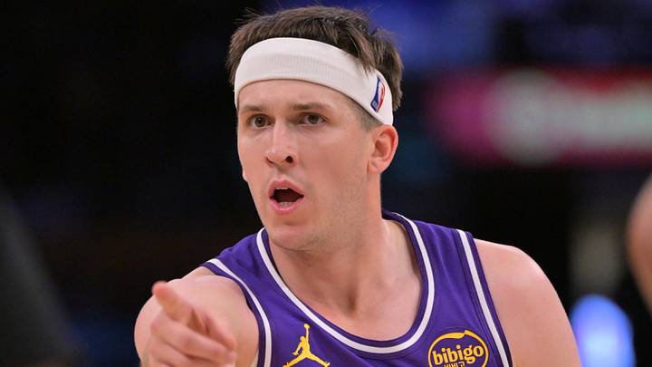Feb 5, 2026; Los Angeles, California, USA;  Los Angeles Lakers guard Austin Reaves (15) : Jayne Kamin-Oncea-Imagn Images