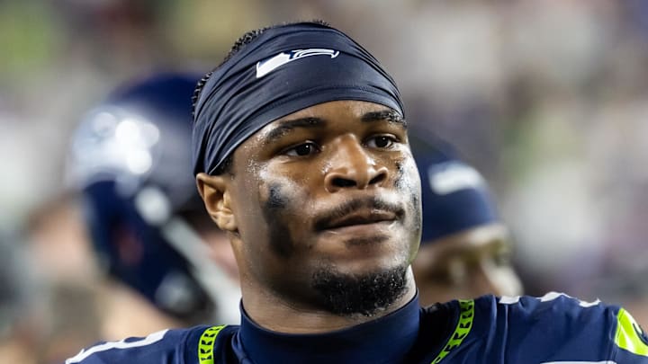 Seattle Seahawks safety Nick Emmanwori watches from the sidelines