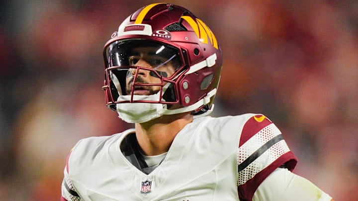 Oct 27, 2025; Kansas City, Missouri, USA; Washington Commanders quarterback Marcus Mariota (8) Mandatory Credit: Jay Biggerstaff-Imagn Images Oct 27, 2025; Kansas City, Missouri, USA; Washington Commanders quarterback Marcus Mariota (8) Mandatory Credit: Jay Biggerstaff-Imagn Images