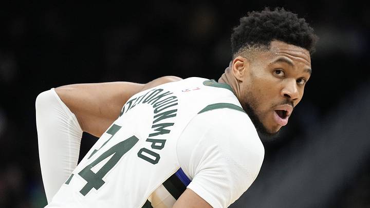 Mar 10, 2026; Milwaukee, Wisconsin, USA;  Milwaukee Bucks forward Giannis Antetokounmpo (34) during the game against the Phoenix Suns at Fiserv Forum. Mandatory Credit: Jeff Hanisch-Imagn Images