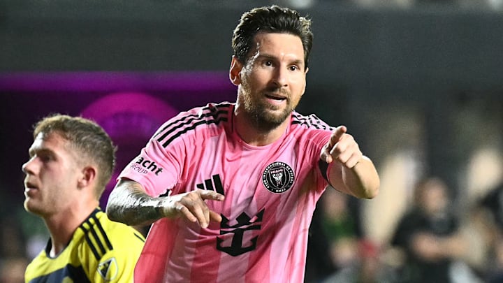 Lionel Messi (middle) was involved in three of Inter Miami’s four goals in game three.