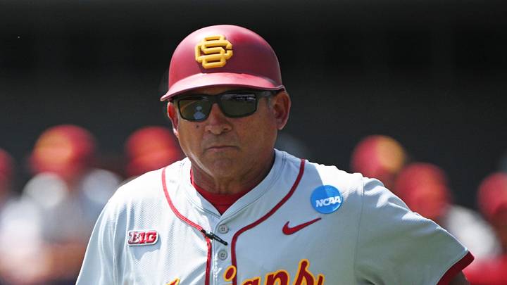 Jun 7, 2026; Chapel Hill, NC, USA;  USC Trojans head coach Andy Stankiewicz at Boshamer Stadium. Mandatory Credit: Zachary Taft-Imagn Images