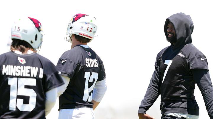 Jun 9, 2026; Tempe, AZ, USA; Arizona Cardinals quarterback Jacoby Brissett (7) warms during minicamp at Arizona Cardinals Training Center. Mandatory Credit: Joe Camporeale-Imagn Images Jun 9, 2026; Tempe, AZ, USA; Arizona Cardinals quarterback Jacoby Brissett (7) warms during minicamp at Arizona Cardinals Training Center. Mandatory Credit: Joe Camporeale-Imagn Images