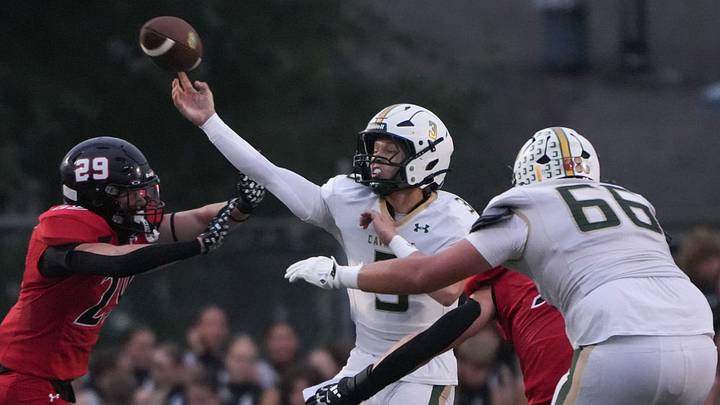 Cason Mediger (3) led Jefferson to victory against Brandon Valley in a South Dakota showdown Friday. Cason Mediger (3) led Jefferson to victory against Brandon Valley in a South Dakota showdown Friday.