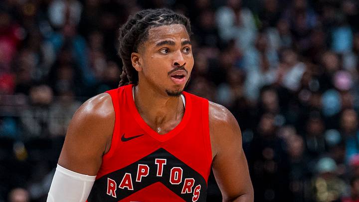 Oct 10, 2026; Vancouver, British Columbia, CAN; Toronto Raptors forward Collin Murray-Boyles (30) looks to pass against the Los Angeles Clippers in the second half at Rogers Arena. Mandatory Credit: Bob Frid-Imagn Images