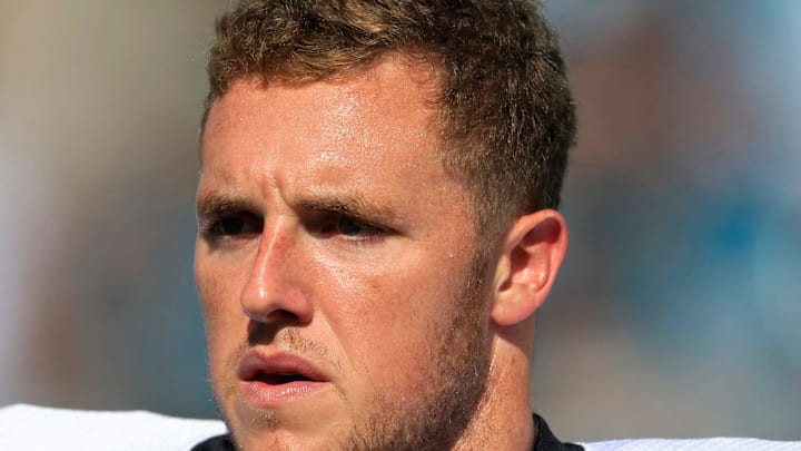 Former Jacksonville Jaguars linebacker Ty Summers (55) looks on during the ninth day of training camp Former Jacksonville Jaguars linebacker Ty Summers (55) looks on during the ninth day of training camp