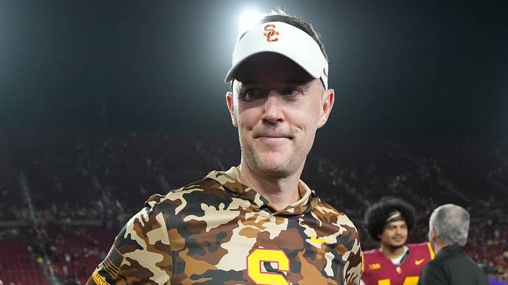Sep 12, 2026; Los Angeles, California, USA; Southern California Trojans head coach Lincoln Riley reacts after the game against the Louisiana Ragin' Cajuns atUnited Airlines Field at Los Angeles Memorial Coliseum. Mandatory Credit: Kirby Lee-Imagn Images