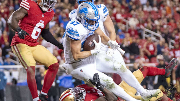 Detroit Lions tight end Sam LaPorta (87).