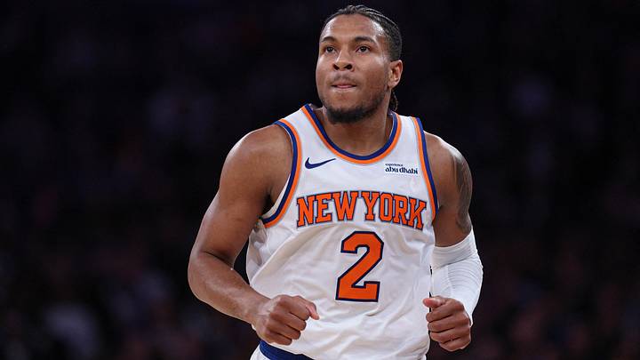 Jan 7, 2026; New York, New York, USA; New York Knicks guard Miles McBride (2) looks up after making a basket against the LA Clippers during the second half at Madison Square Garden. Mandatory Credit: Vincent Carchietta-Imagn Images Jan 7, 2026; New York, New York, USA; New York Knicks guard Miles McBride (2) looks up after making a basket against the LA Clippers during the second half at Madison Square Garden. Mandatory Credit: Vincent Carchietta-Imagn Images