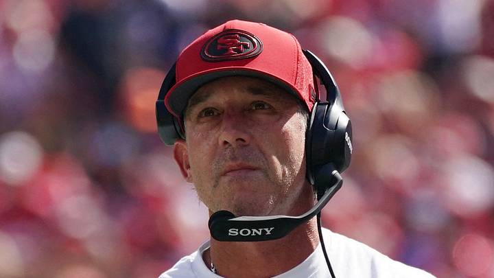 San Francisco 49ers head coach Kyle Shanahan on the sidelines