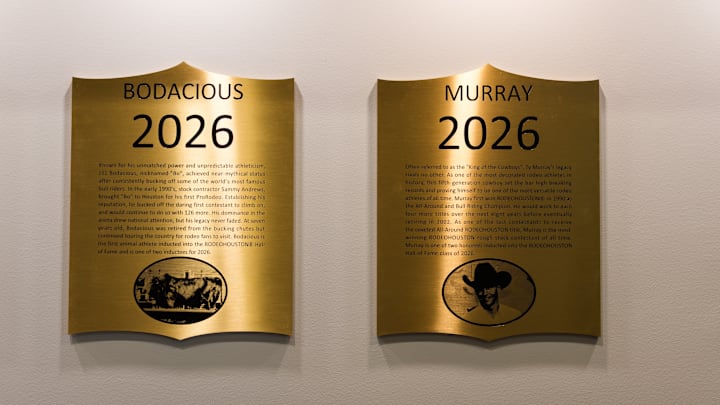 Induction plaques for RODEOHOUSTON Hall of Fame