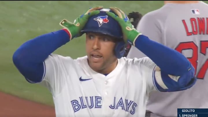 Toronto Blue Jays OF George Springer was furious after a pair of decisions made by the umpires.