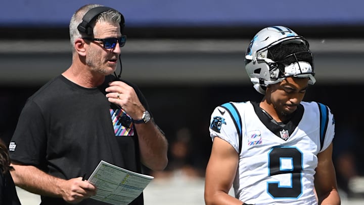 Frank Reich and Bryce Young