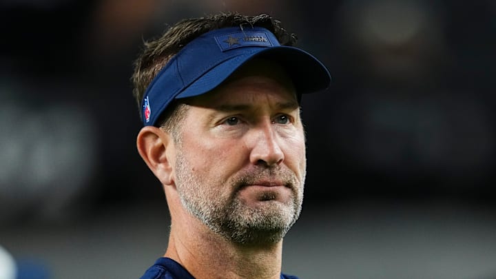 Dallas Cowboys head coach Brian Schottenheimer takes a break Dallas Cowboys head coach Brian Schottenheimer takes a break