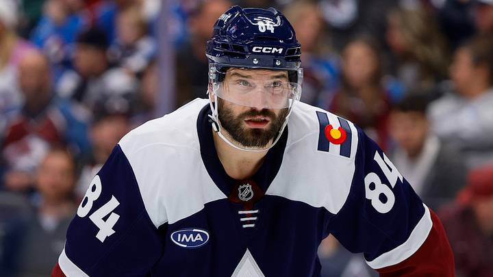 Oct 14, 2026; Denver, Colorado, USA; Colorado Avalanche defenseman Brent Burns (84) in the third period against the Dallas Stars at Ball Arena. Mandatory Credit: Isaiah J. Downing-Imagn Images Oct 14, 2026; Denver, Colorado, USA; Colorado Avalanche defenseman Brent Burns (84) in the third period against the Dallas Stars at Ball Arena. Mandatory Credit: Isaiah J. Downing-Imagn Images